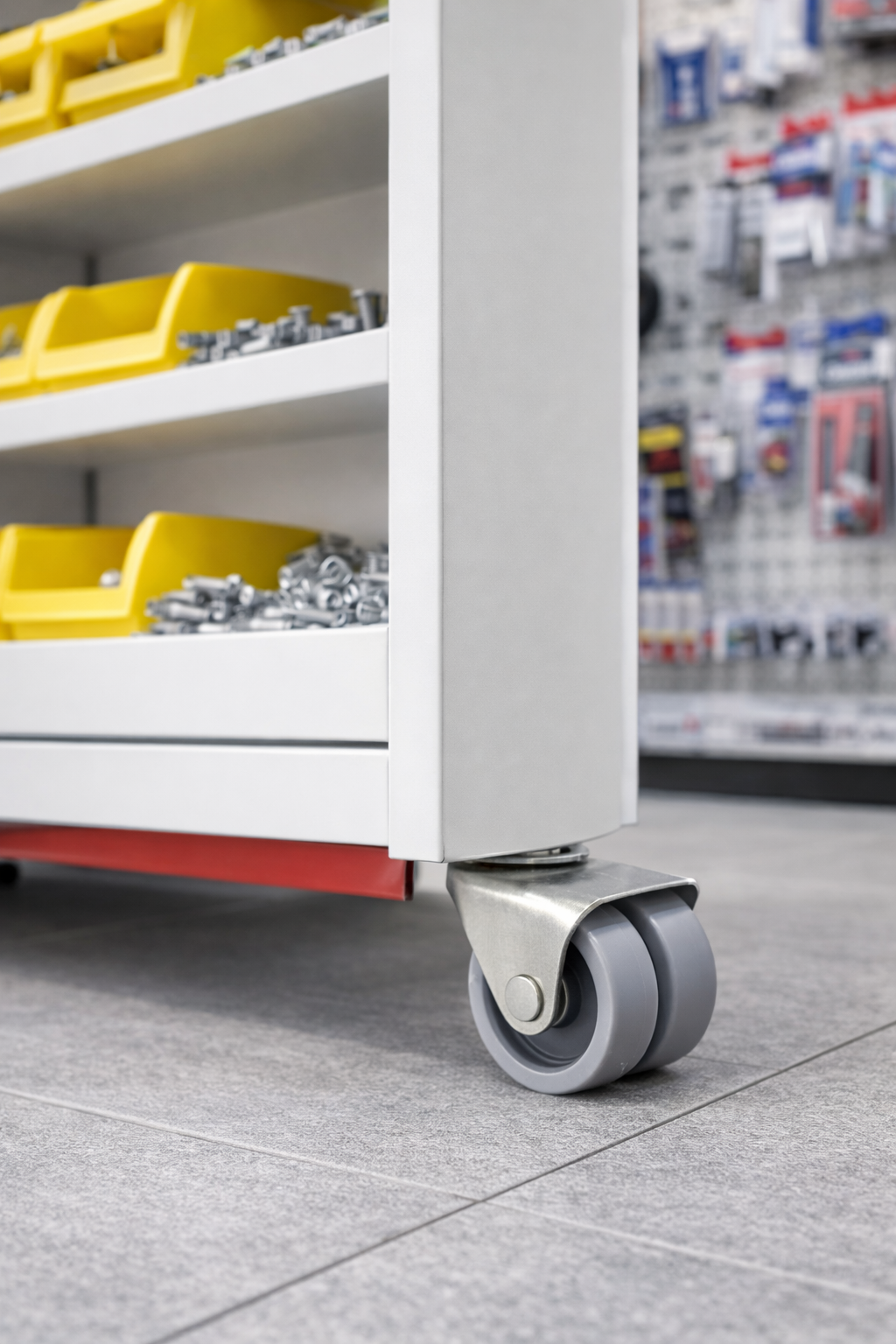Ruedas para comercio, ferretería y equipamiento comercial